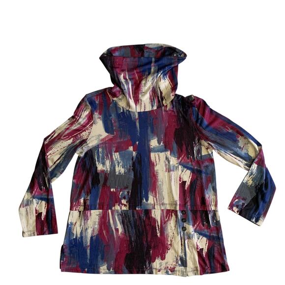 A' La Carte Women's Size M Pullover Mock Turtle Neck Top Blouse Brand New - Picture 3 of 15